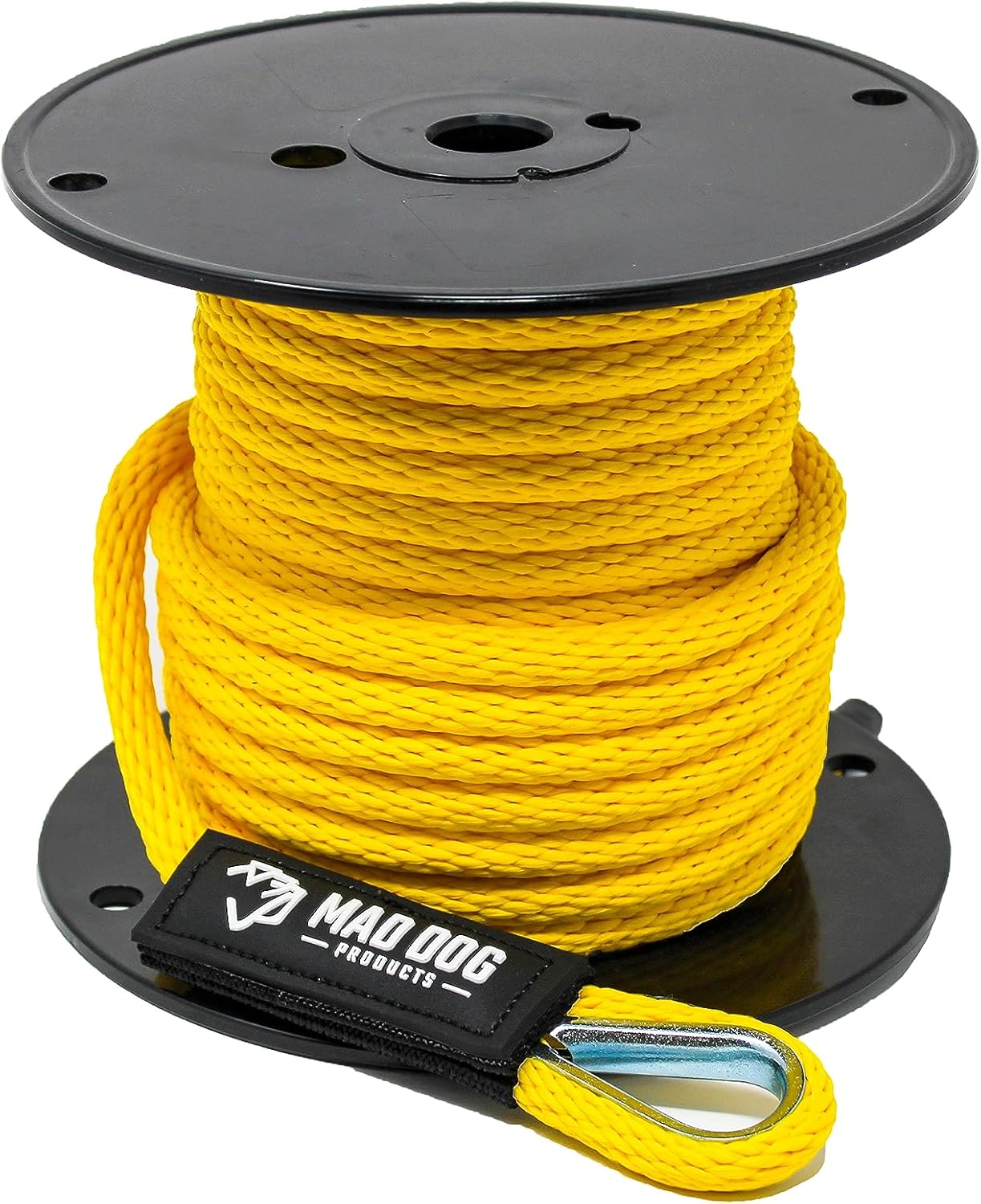 5/8" x 300' Yellow Solid Braid Nylon Anchor Line w/Thimble - Made in USA