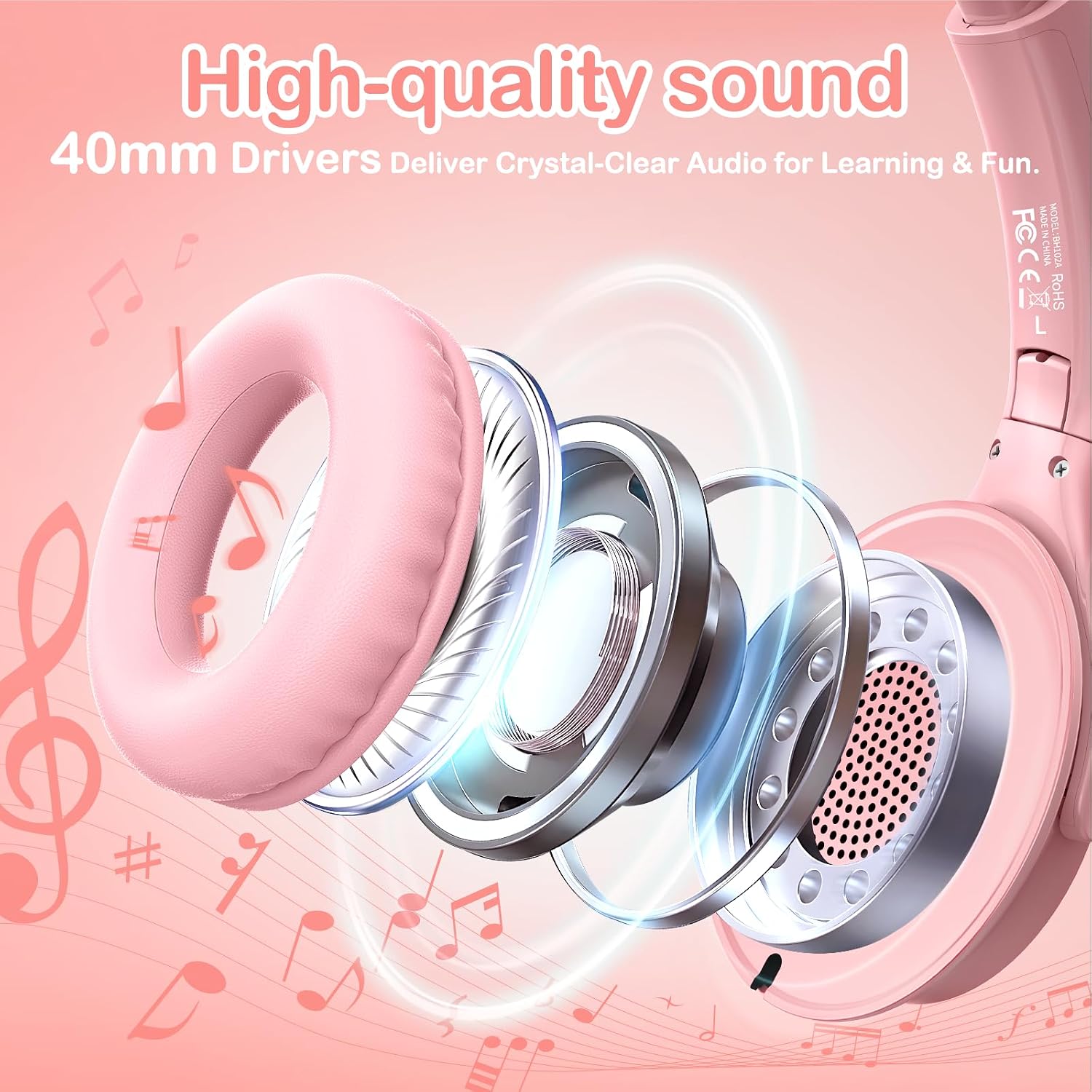 Kids Headphones Wired with HD Mic, USB C Headphones, Over Ear Headphones 6 71X8twbT3eL. AC SL1500