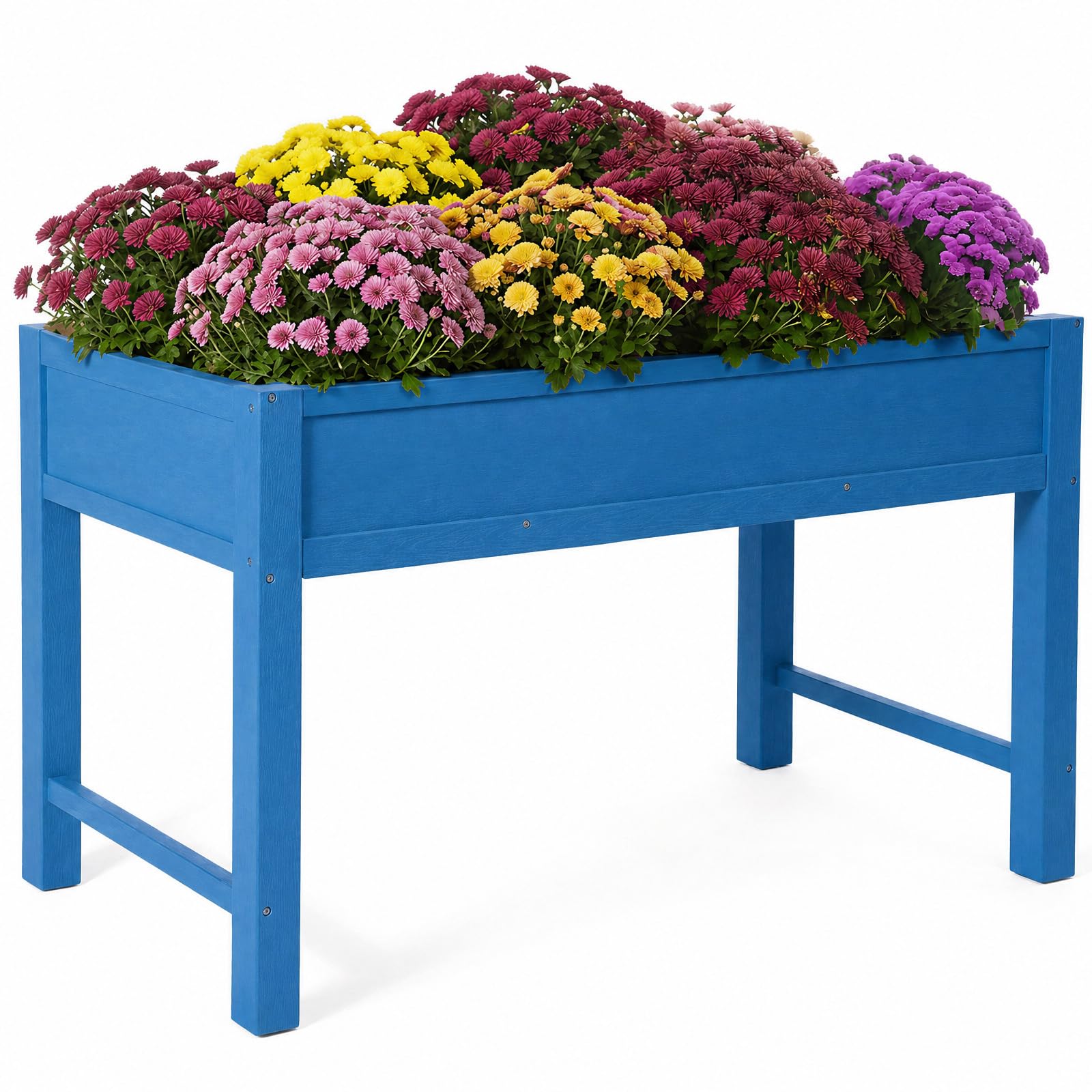 PASAMIC Raised Garden Bed with Legs, 48" HIPS Sturdy Elevated Planter Box