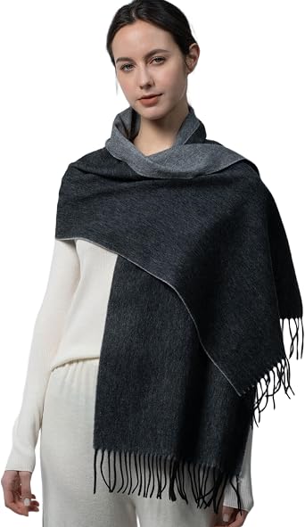 Merino Wool Alpaca Winter Scarf for Women, Australian Pashmina Wraps, Soft Cashmere Feel Shawls Holiday Gift
