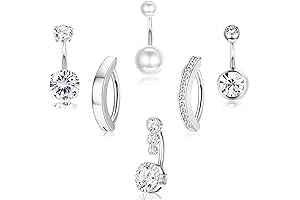 6PCS Silver/Gold Plated Belly Button Rings