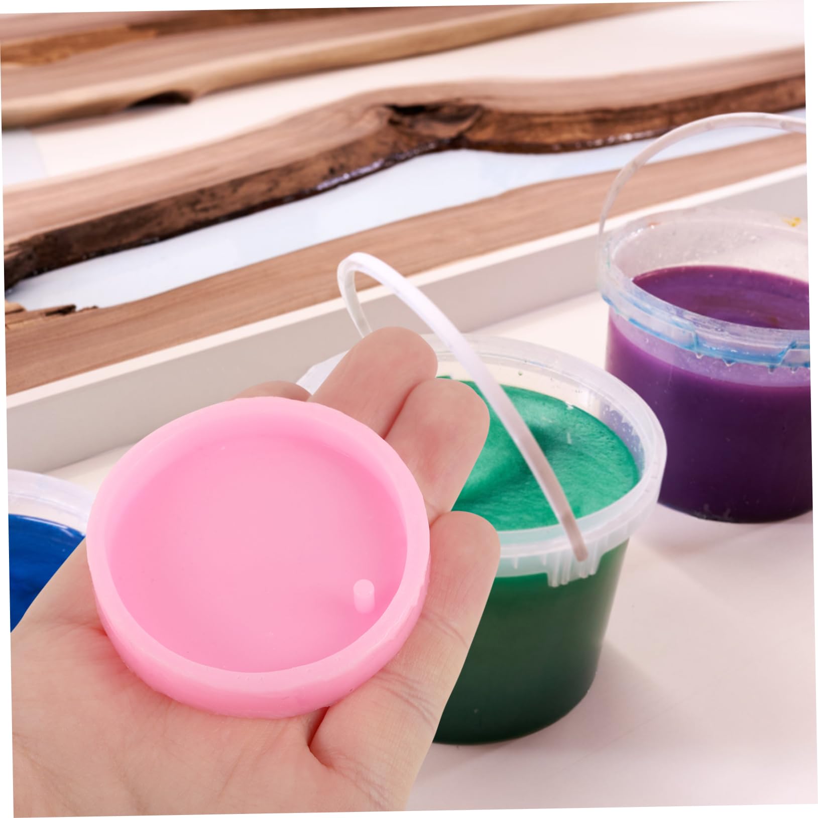Operitacx 50pezzi Stampo Silicone Per Portachiavi Forme Per Ciondoli Facile Da Usare e Pulire Non Aderente e Riutilizzabile Per Progetti Fai Da Te