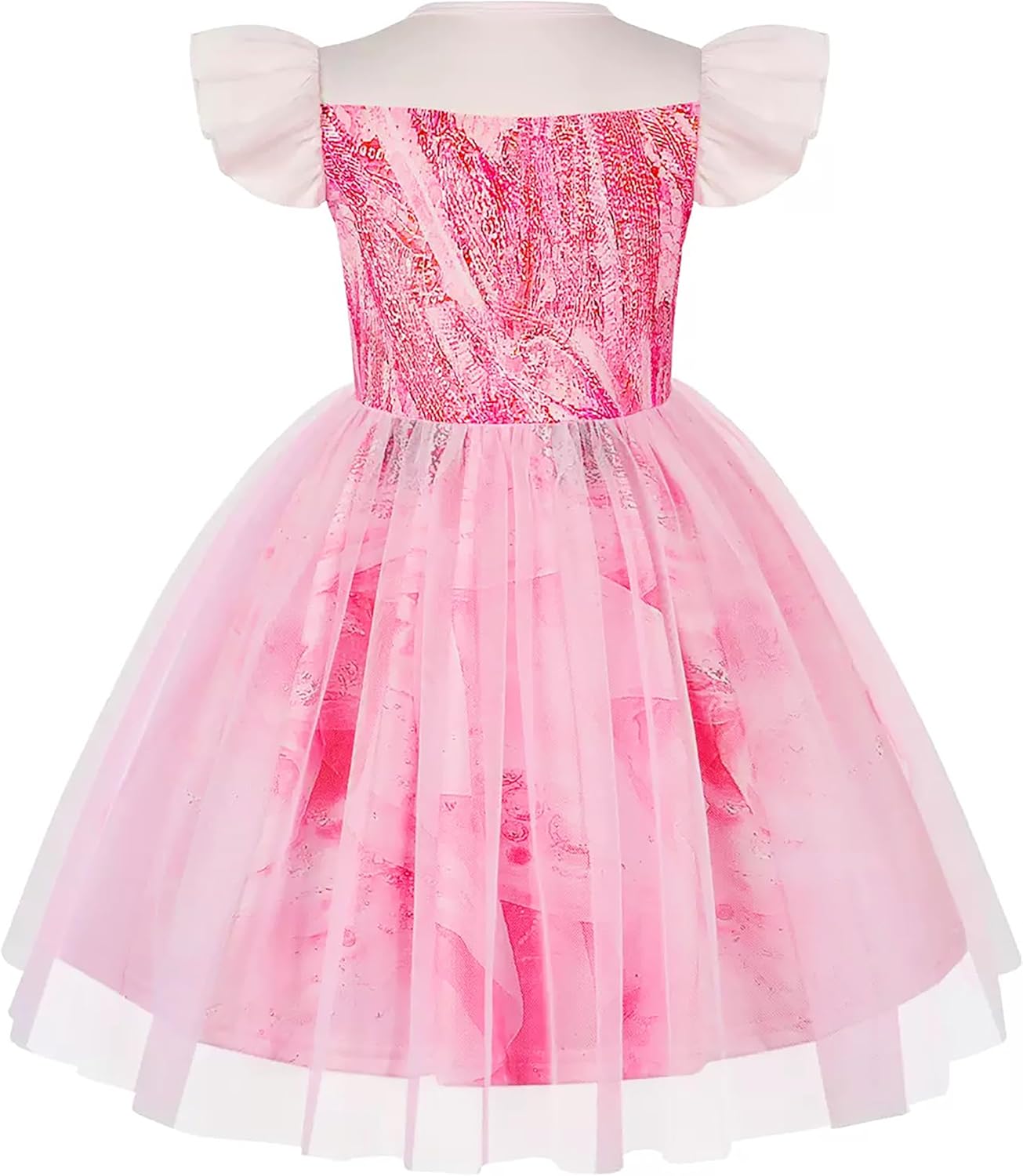 10 Pcs Halloween Black Witch Costume for Girls Pink Dress for Kids - Image 2