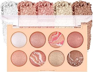 Paleta horneada de 8 colores, paleta de sombr...