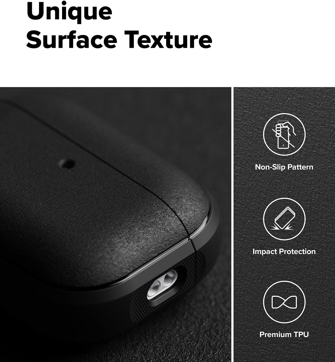 Ringke Onyx Magnetic for AirPods Pro 3 Case [Compatible with MagSafe] Oil & Dirt Resistant Feels Good in The Hand Non-Slip Lightweight Cover with Carabiner - Black