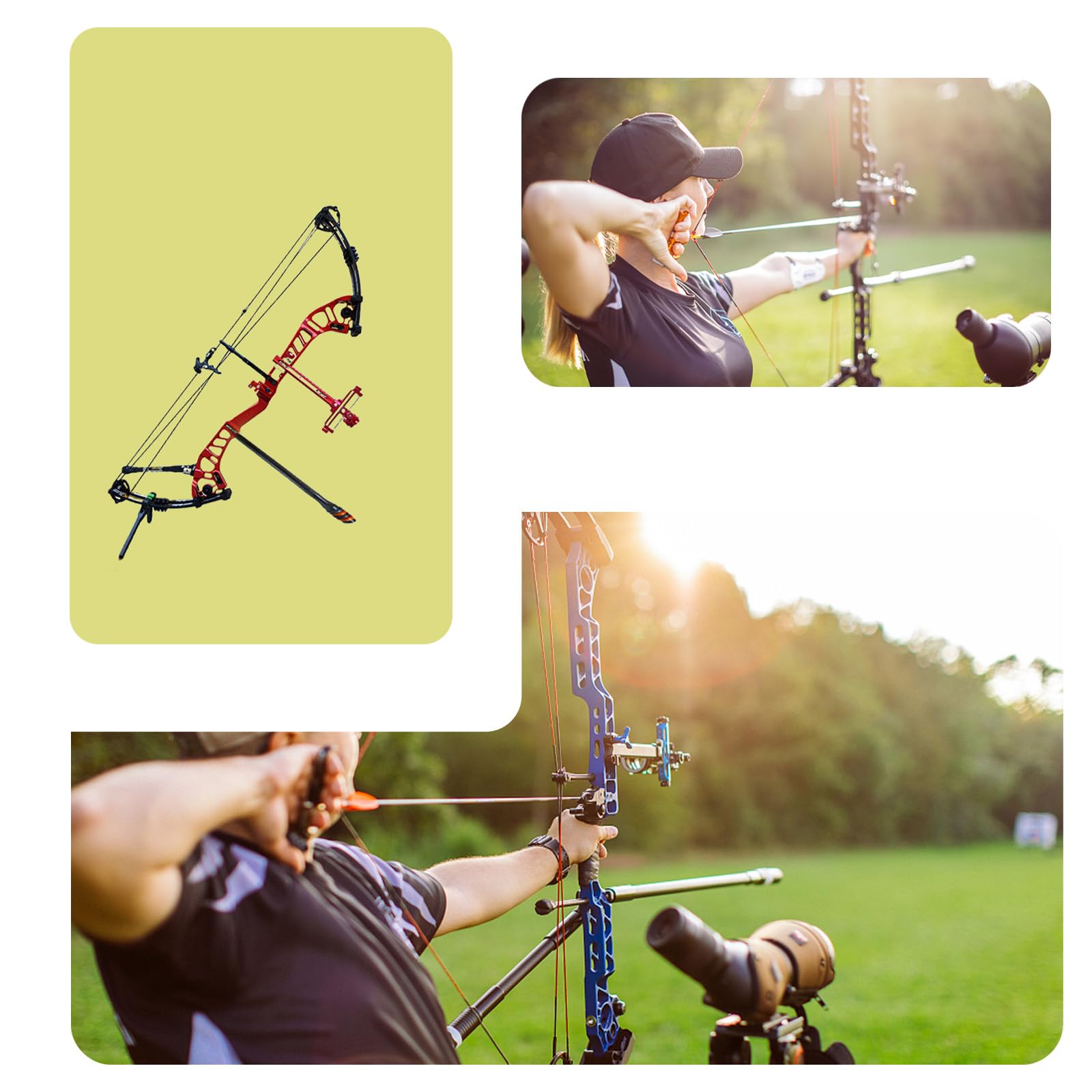 sntxmy Bow Stabilizer for Compound Bow – Archery Stabilizers Kit, Lightweight Hunting Stabilizer (Grey, 8-in)