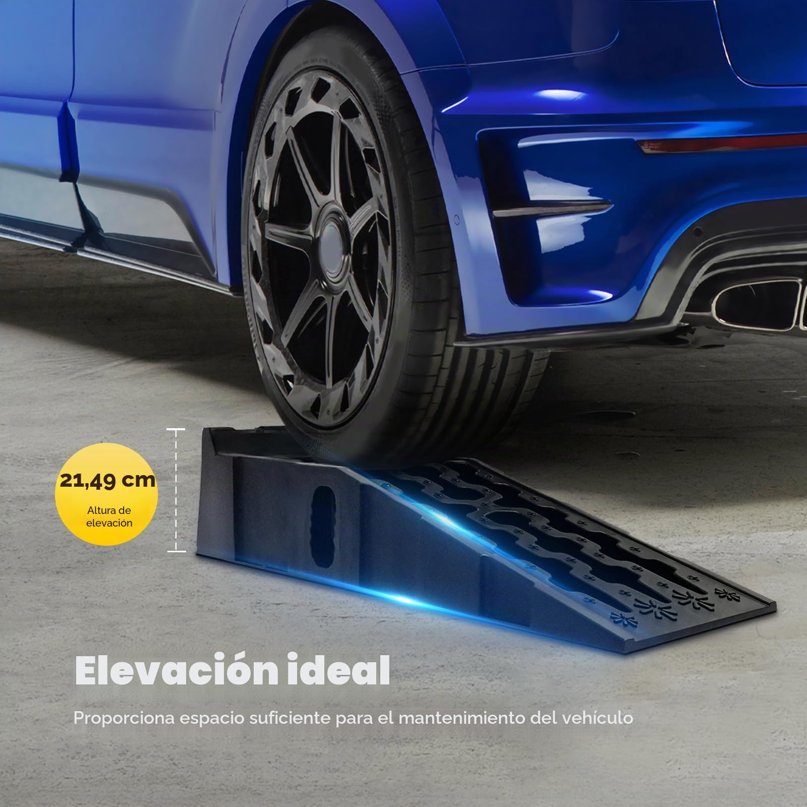 1 par de rampas de acceso de 7.25 toneladas para coches, rampa de plástico para elevación de hasta 170 mm, rampas de acceso para bordillos, escalones en plazas, entradas, aparcamientos, 92 * 32