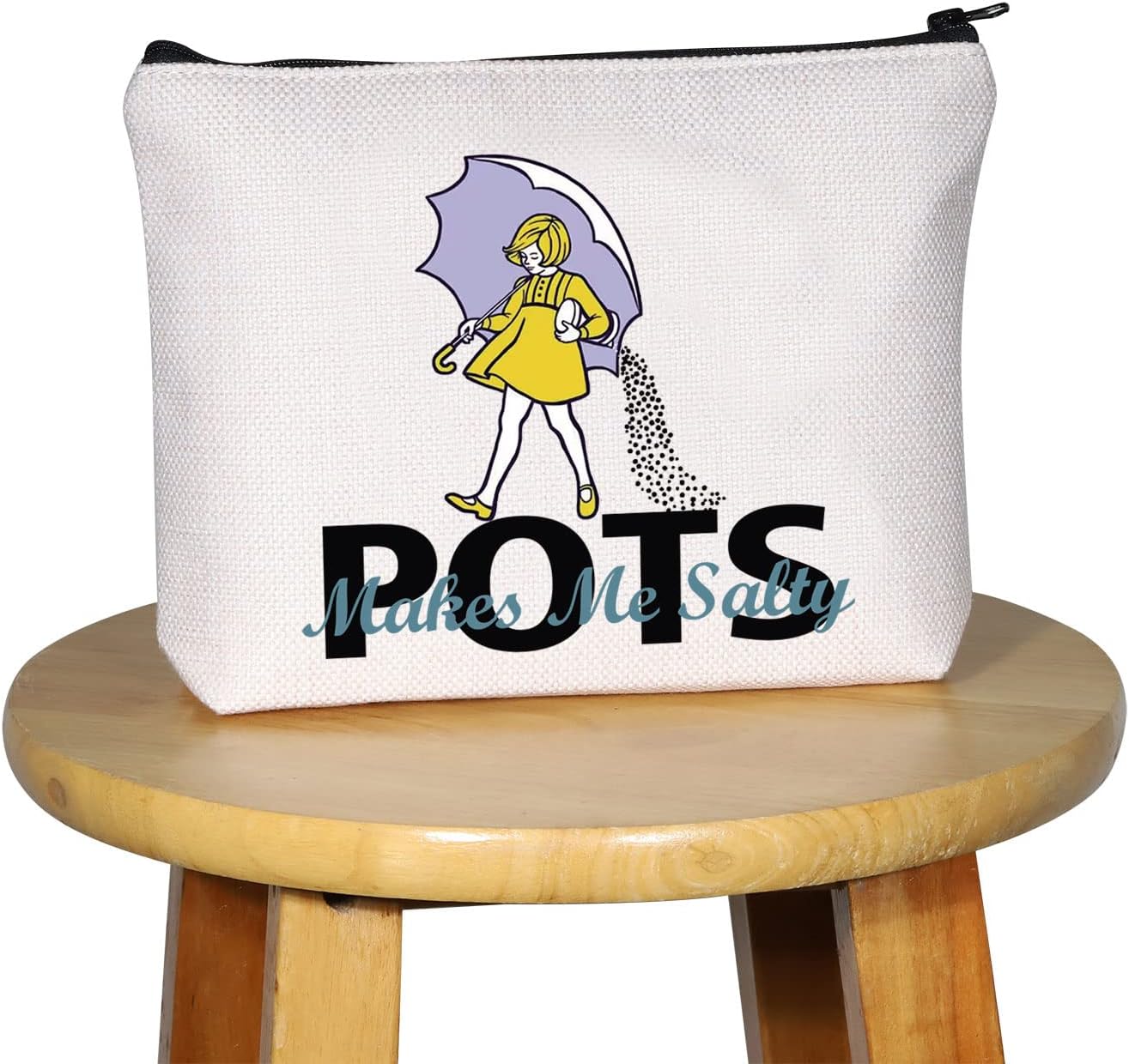 G2TUP POTS Awareness Gift POTS Makes Me Salty Makeup Bag POTS Syndrome Fighter Warrior Cosmetic Bag Dysautonomia Awareness Gift (POTS Makes Me Salty MB) - Image 7