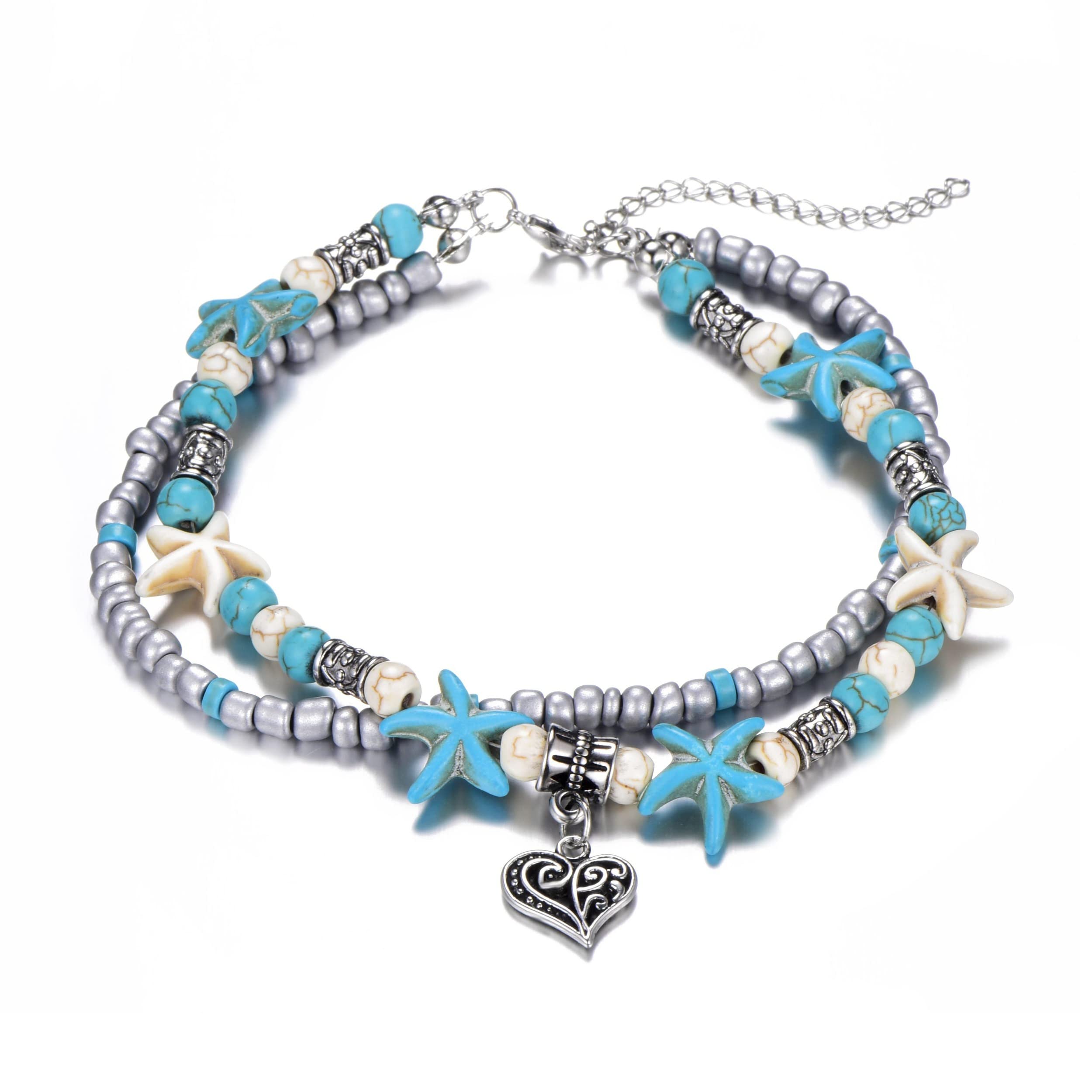 Philip JonesSynthetic Turquoise Beach Anklet