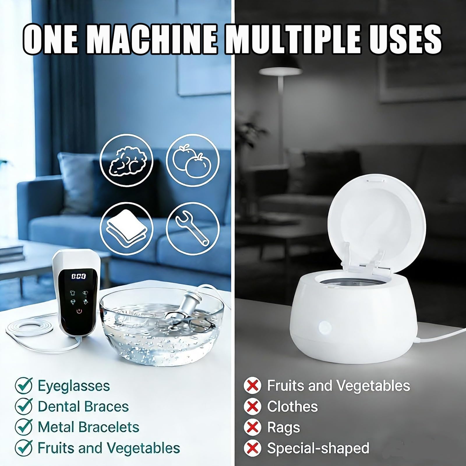 Mini máquina de limpieza ultrasónica sumergible profesional