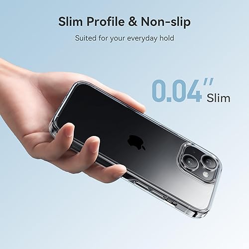 Miniatura 5 de CASEKOO Funda transparente para iPhone 15 de 6.1 pulgadas, transparente Claro,Negro (Frosted Black),Oro Rosa