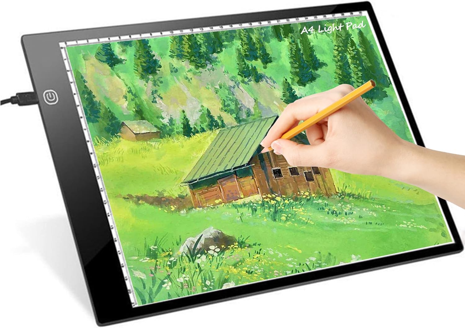 A4 Light Box, LED Light Drawing Board USB Power Adjustable Brightness