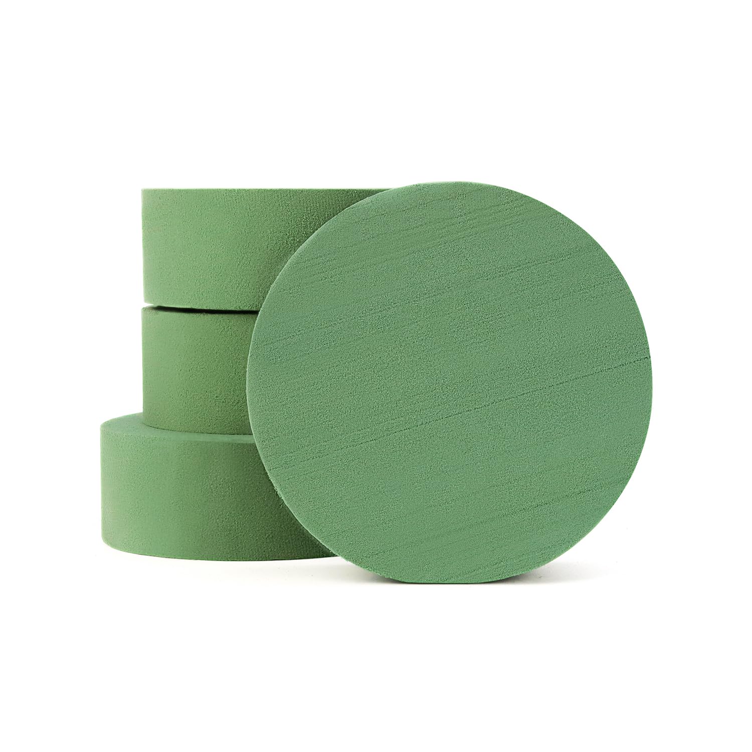 Round Floral Foam Blocks Florist Foam Blocks Wet Dry Green Foam for Artificial Flowers, Wedding Aisle Flowers, Craft Project, Arty Decoration and Fresh Flower Arrangement (4 Pack 4.7 inch)-image-43