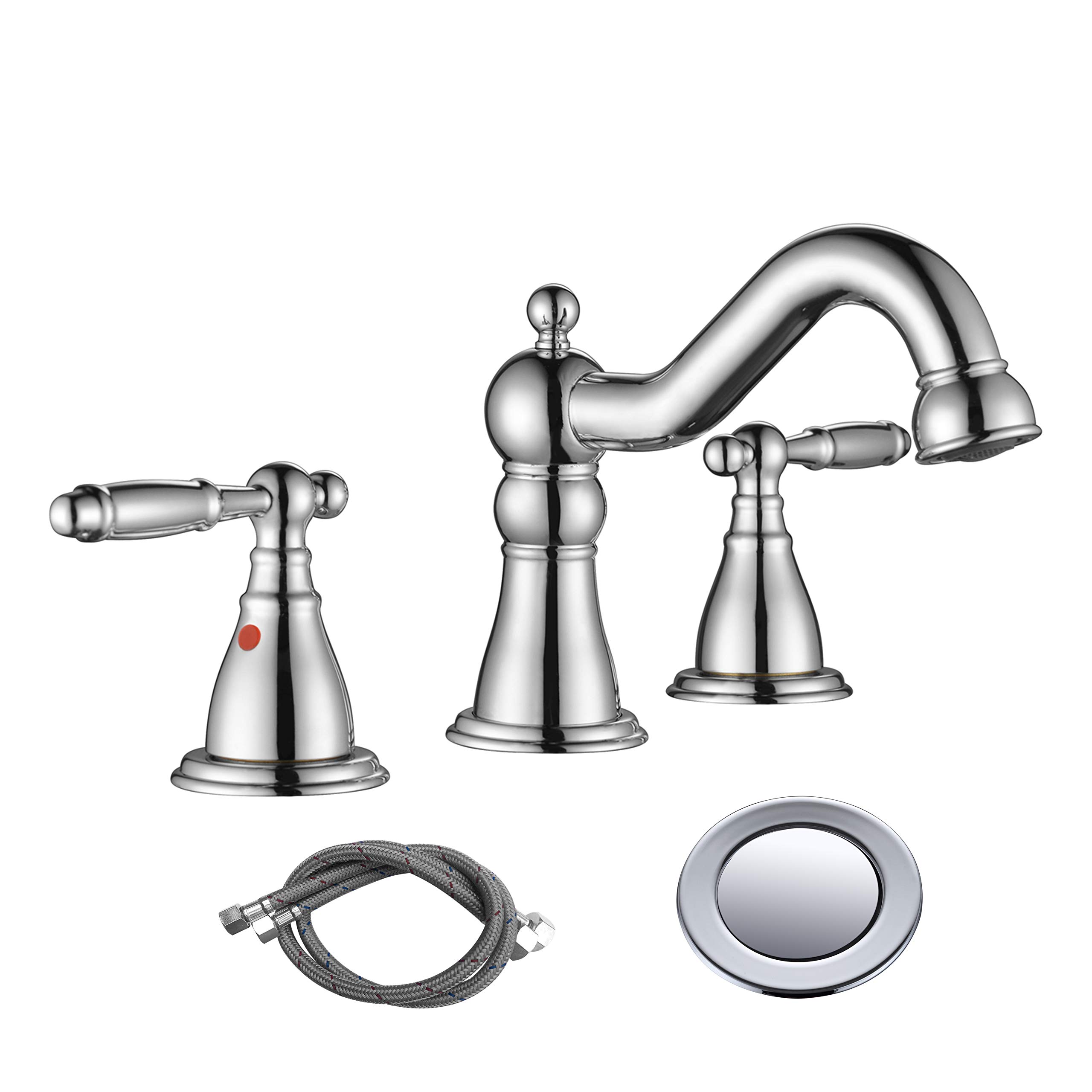 Amazon.com: RKF Bathroom Faucets for Sink 3 Hole Chrome 8 inch ...