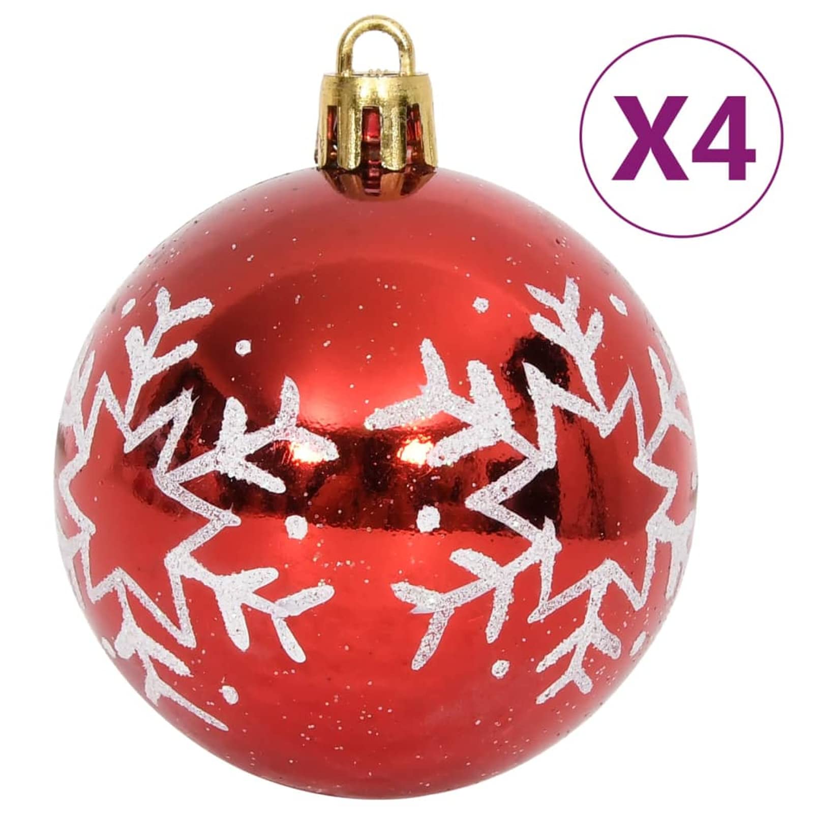 Homgoday Ensemble de Boules de Noël 64 pièce Rouge et Blanc Boules de Sapin de Noël, Ensemble de Boules de Sapin de Noël Ornements pour Décoration Arbre de Noël