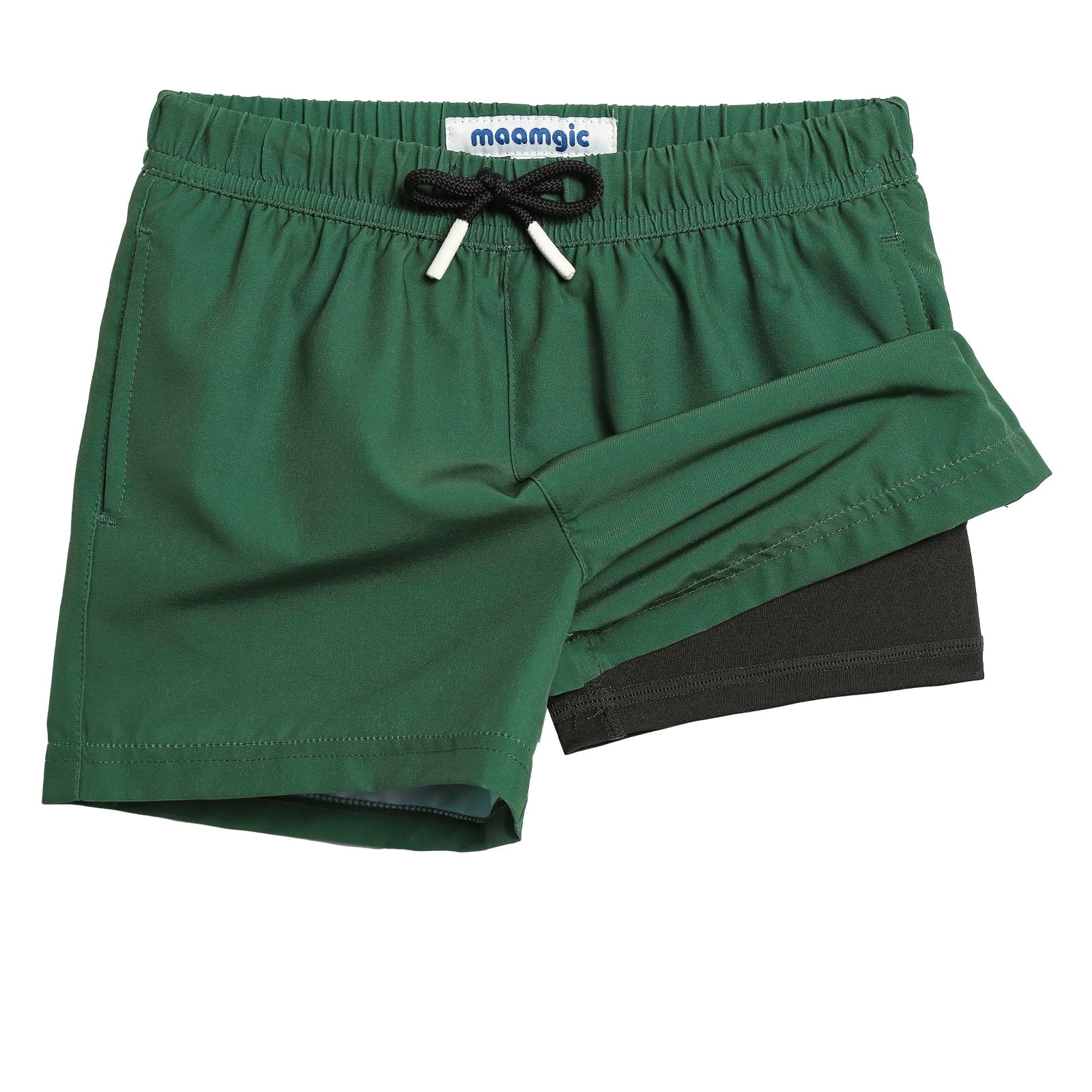 maamgic Pantaloncini da Bagno Ragazzi Bambini a Compressione ad Asciugatura Rapida Corti Boardshorts con Tasche Coulisse Regolabile Spiaggia Sport