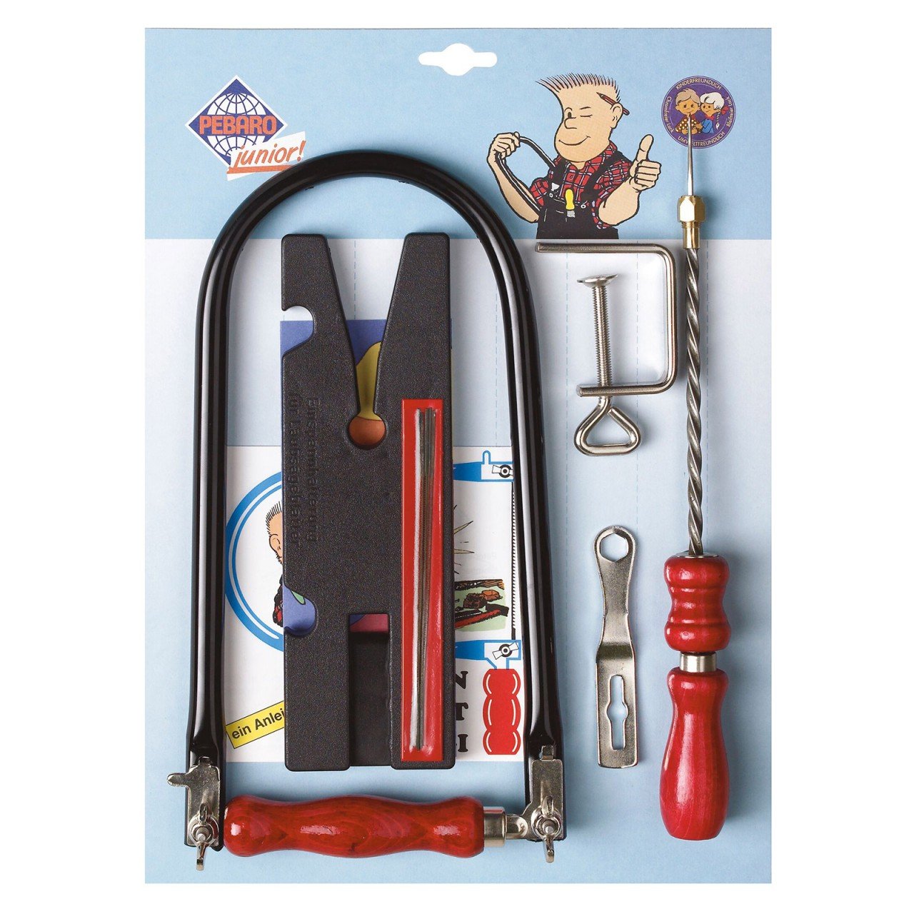 Pebaro – Set de hojas sierra en tarjeta con Drill broca, 12 piezas
