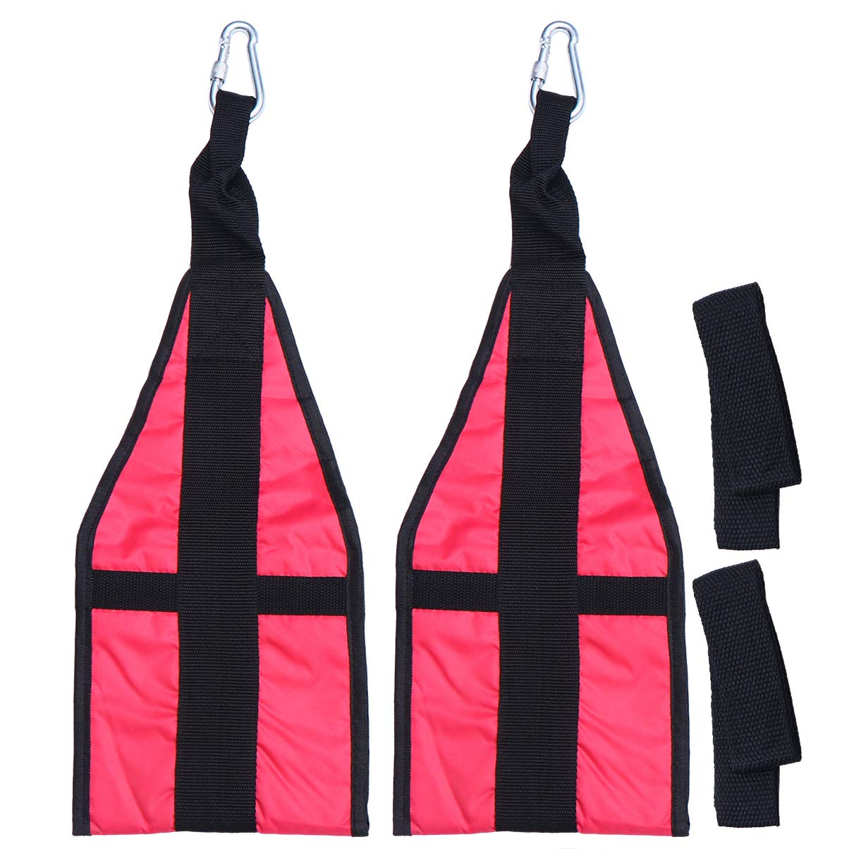 VOSAREA AB Straps Sling Hanging Straps Gym Muscle Training Slings for Home Abdominal Training Workout Equipment (Rosy)