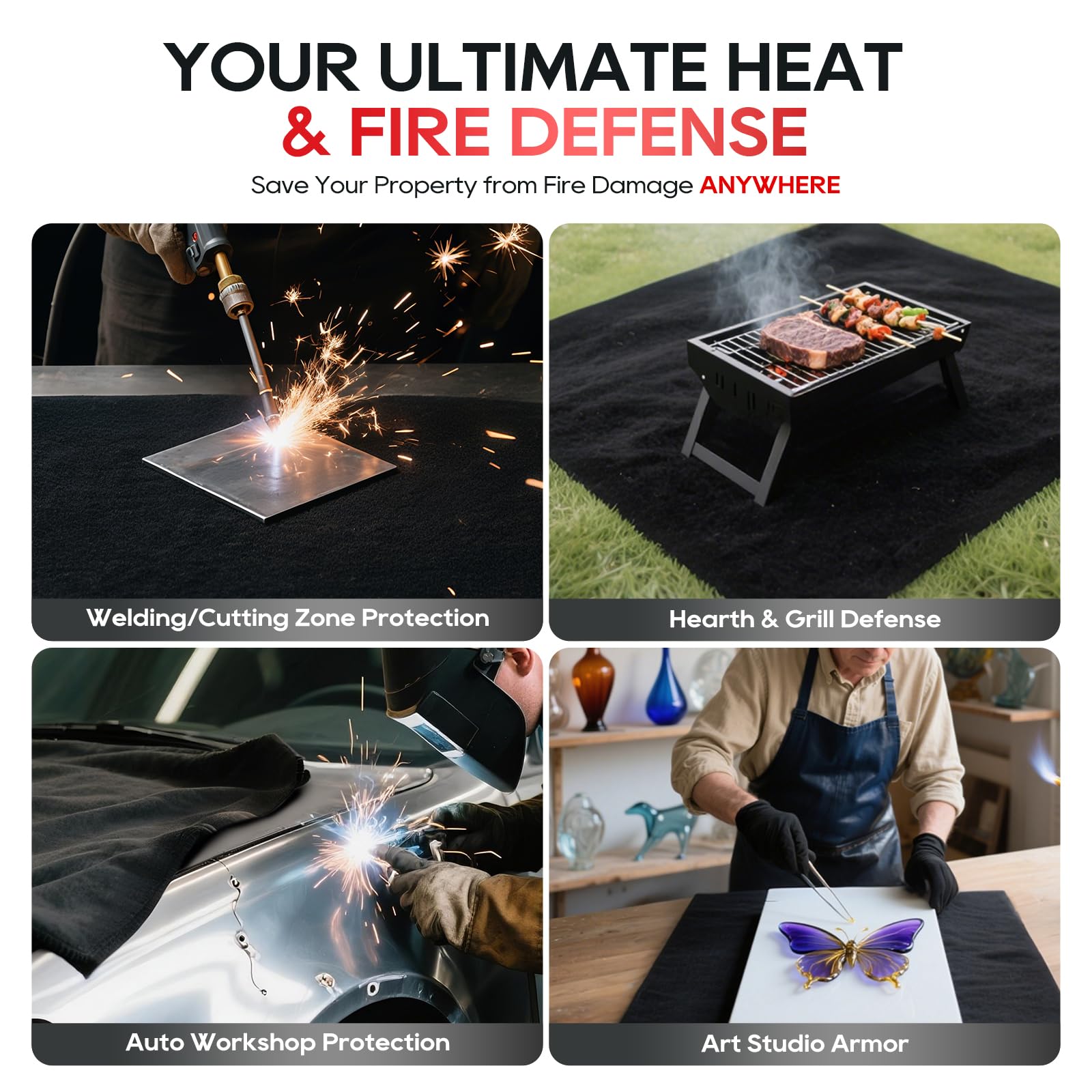 TOPDC Welding Blanket - 2200°F Heat Protection -7