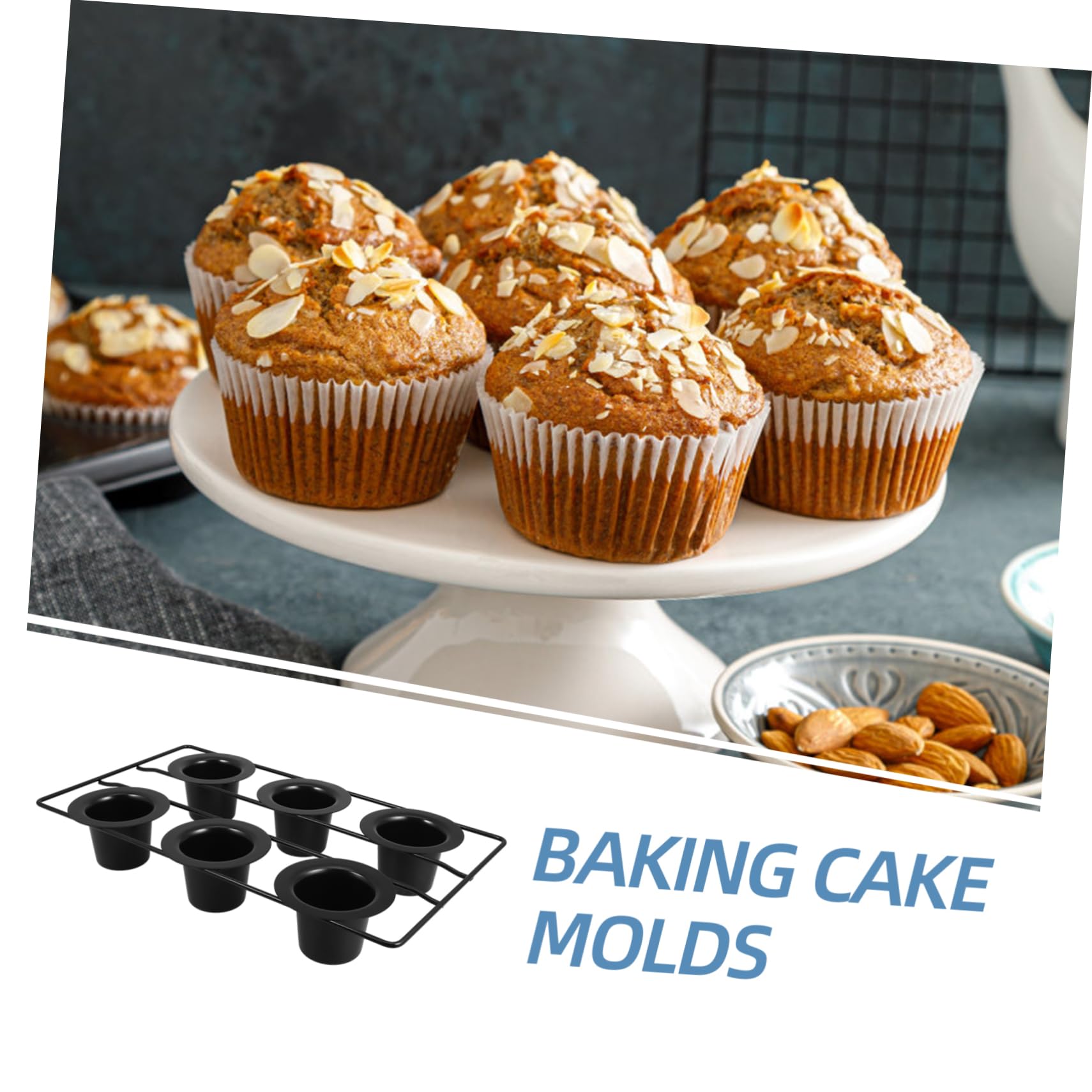 Alipis Moules à Muffins Antiadhésifs Ronds Tasses Pour Cuisson De Cupcakes Moule De Cuisson Pour Four