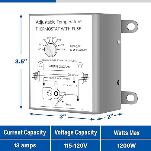 Vista 40 de iPower - Persiana de aluminio para escape de ventilador