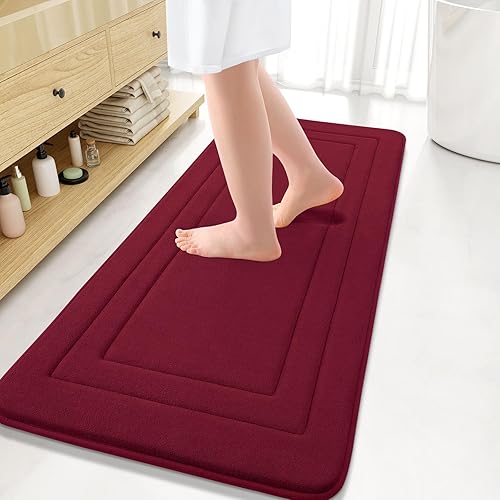 Miniatura 69 de Arotive Tapete de baño de espuma viscoelástica de 30 x 20 pulgadas, ultra suave y absorbente, lavable a máquina, cómodo tapete de baño para suelo