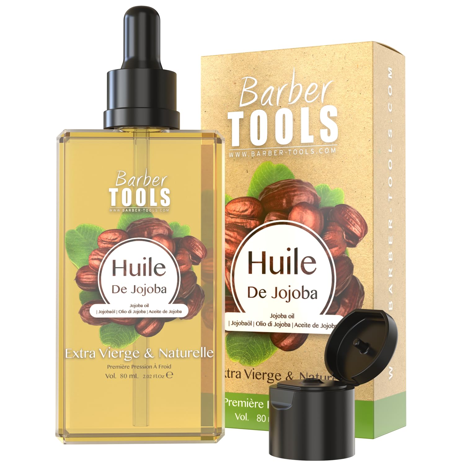 ACEITE DE JOJOBA | 100% Puro, Natural y Prensado en Frío | Cara, Cuerpo, Cabello, Barba, Uñas | Aceite de Jojoba | (80 ml)