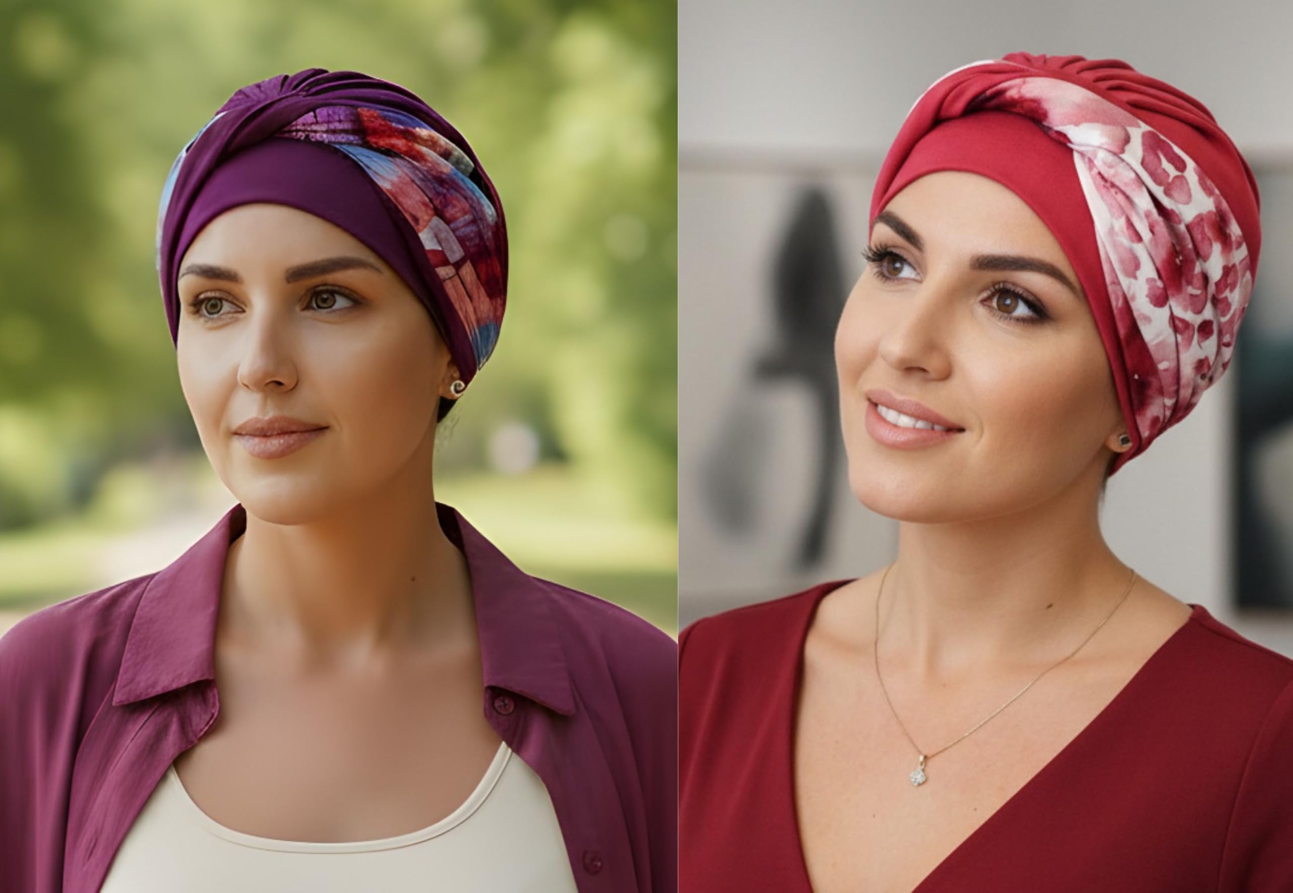 Deresina Aura Turban en bambou pour perte de cheveux, chimio