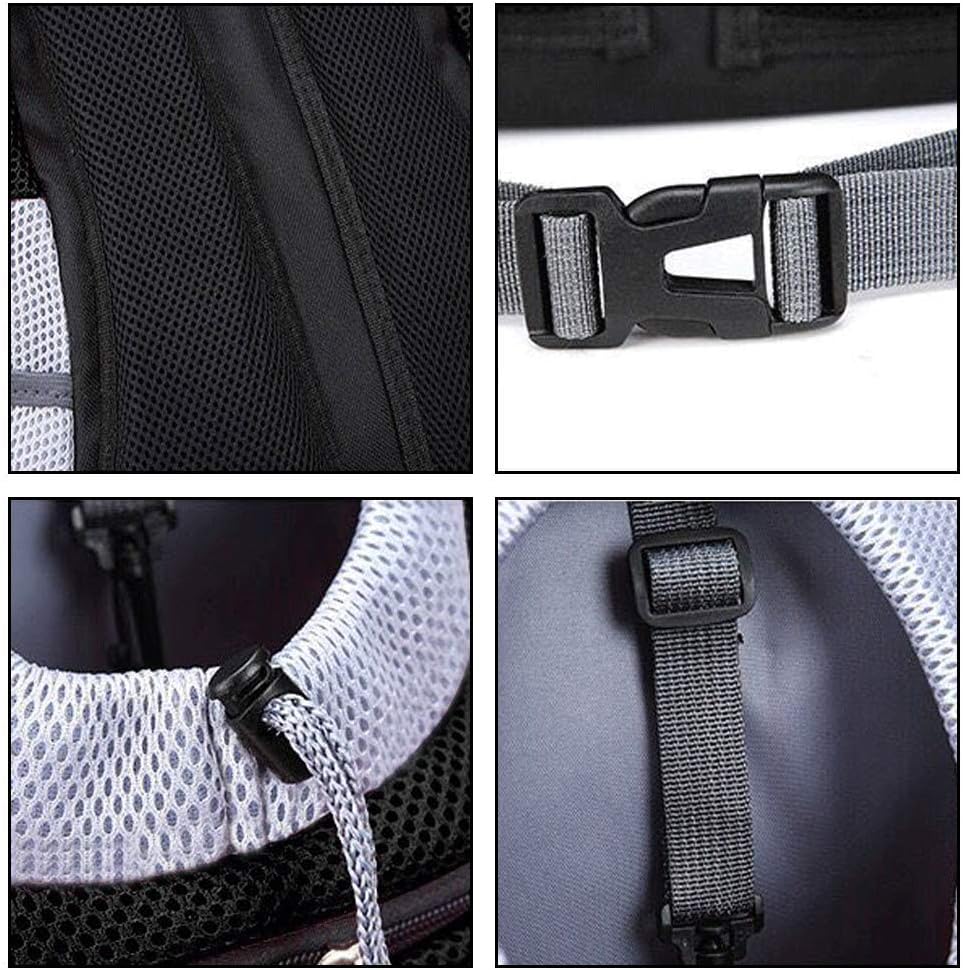 BEIKOTT Cat Backpack Carriers, Dog Cat Front Carrier Backpack for Large Cats/Dogs/Puppy/Teddy/Bunny, Ventilate Head Out Design Pet Backpack for Travel, Hiking, Outdoor(Black)