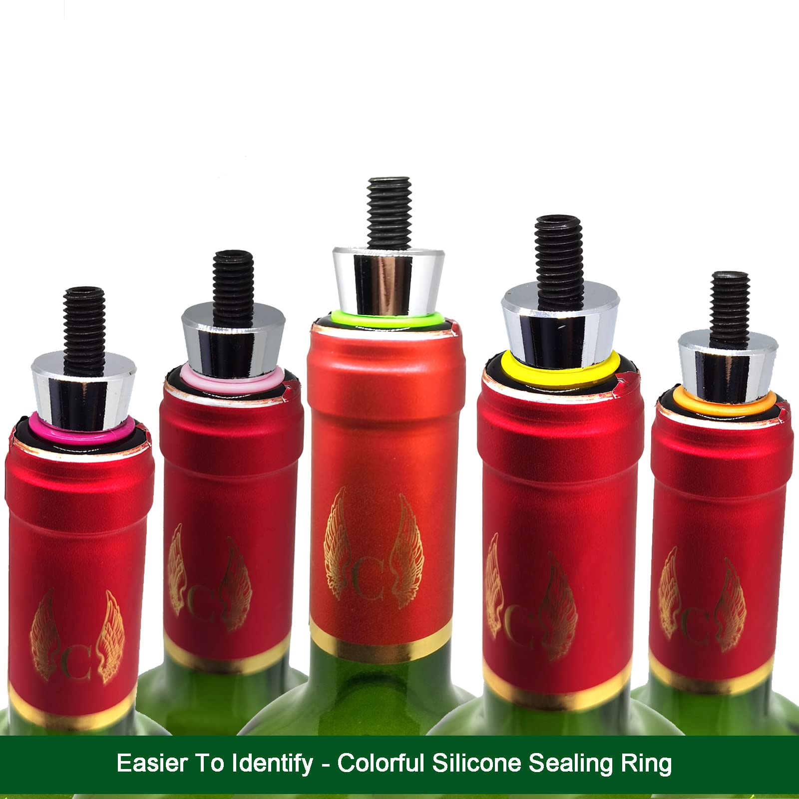 Ensemble De 10 Bouchons En Métal Pour Bouteilles De Vin à Filetage