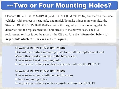 Miniatura 3 de Resistencia de motor de soplador HVAC compatible con Chevy Silverado GMC Sierra 1999-2006 1500 2500 3500 2000-2002 Yukon XL resistor de ventilador