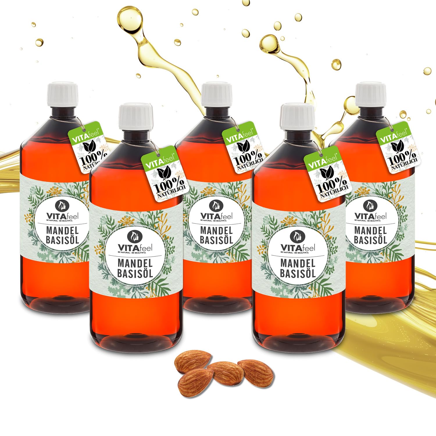 Meavita Aceite De Almendras Meavita - 100% Puro Aceite Base, 1 Paquete (1 X 5000 Ml) 5000 ml
