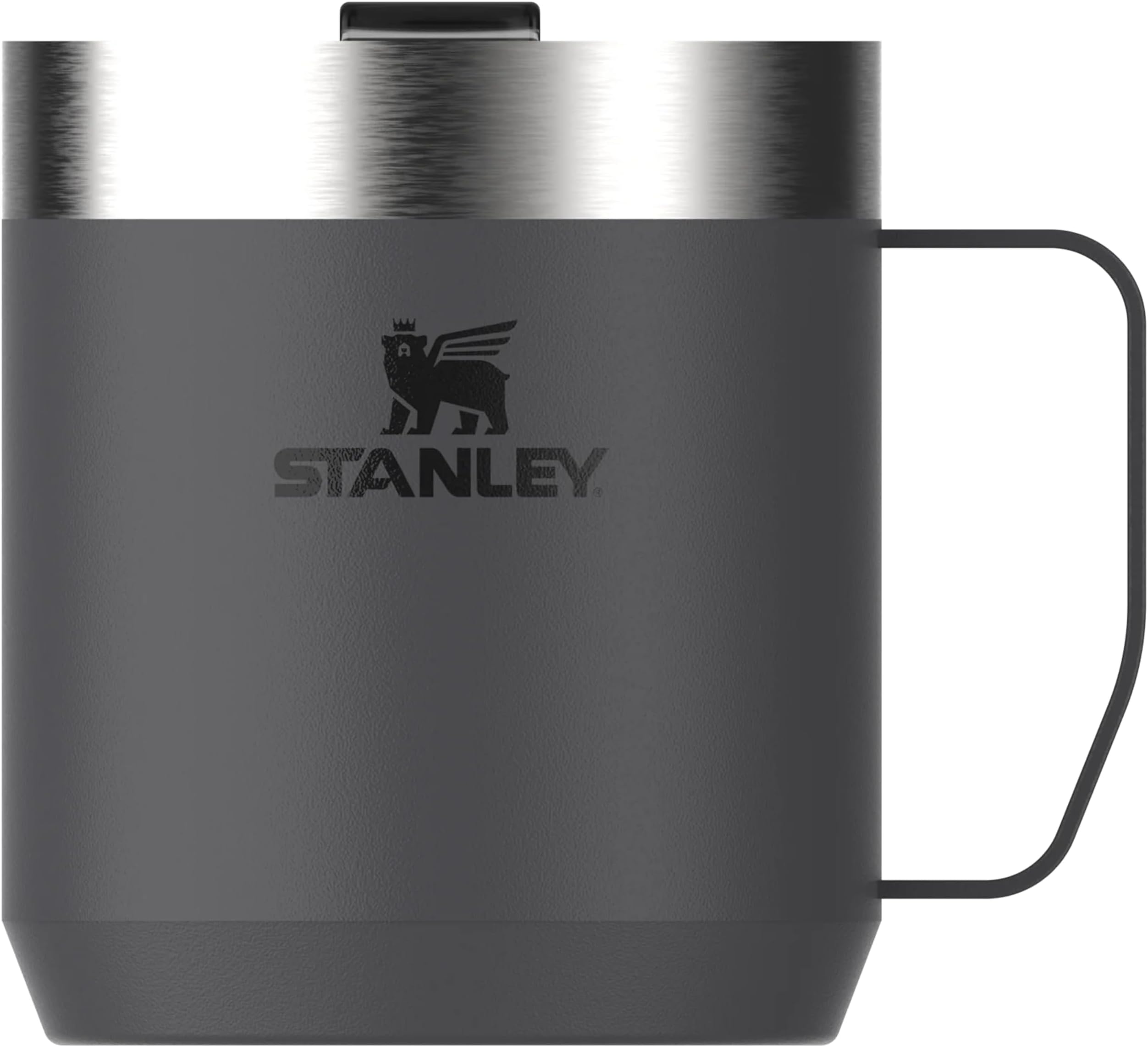 Stanley Classic Legendary Camp Mug 0.35L - Keeps 1.5 Hours Hot - 3 Hours Cold - Dishwasher Safe - Stainless Steel Camping Mug - BPA-Free Travel Mug - Charcoal