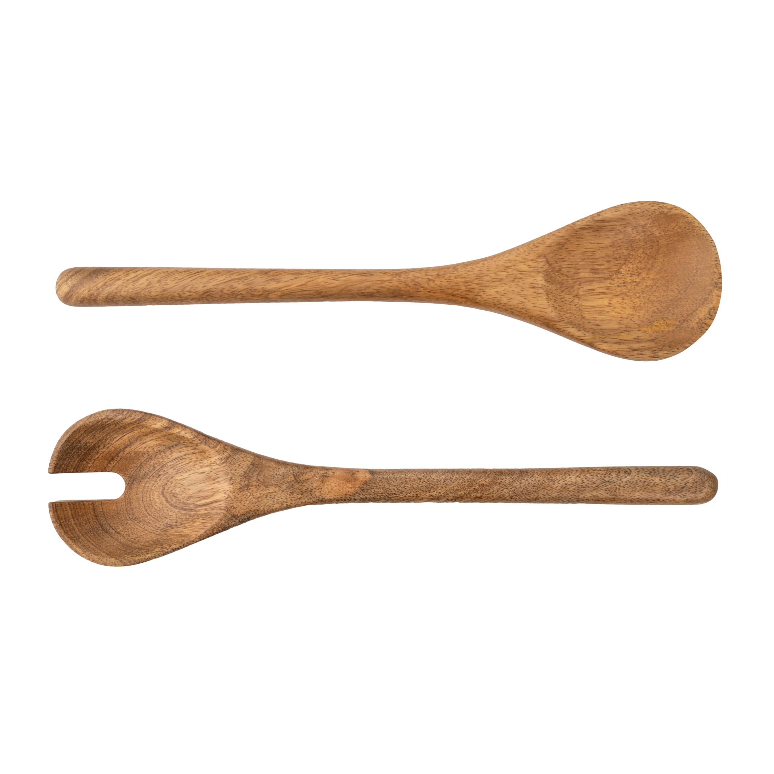 Jamie Oliver Big Love Serving Spoon Set, Made from Sustainable FSC Mango Wood, Wooden Utensils for Cooking, Salad Servers, Salad Tongs, Set of 2, 29x14x2CM
