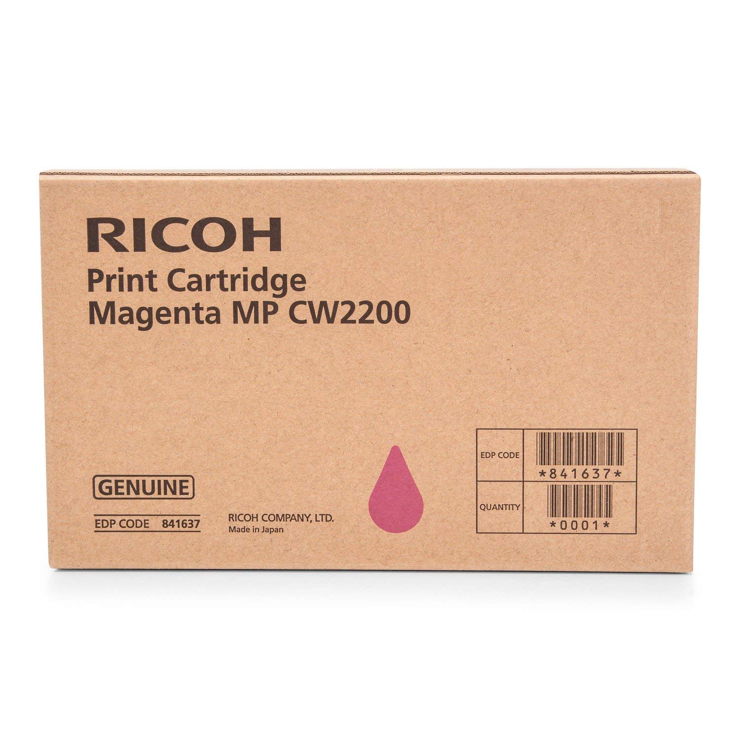 Oryginalny tusz pasujący do Ricoh MP CW 2200 Series Ricoh 841637 841722 - kartridż do drukarki premium - magenta - 100 ml