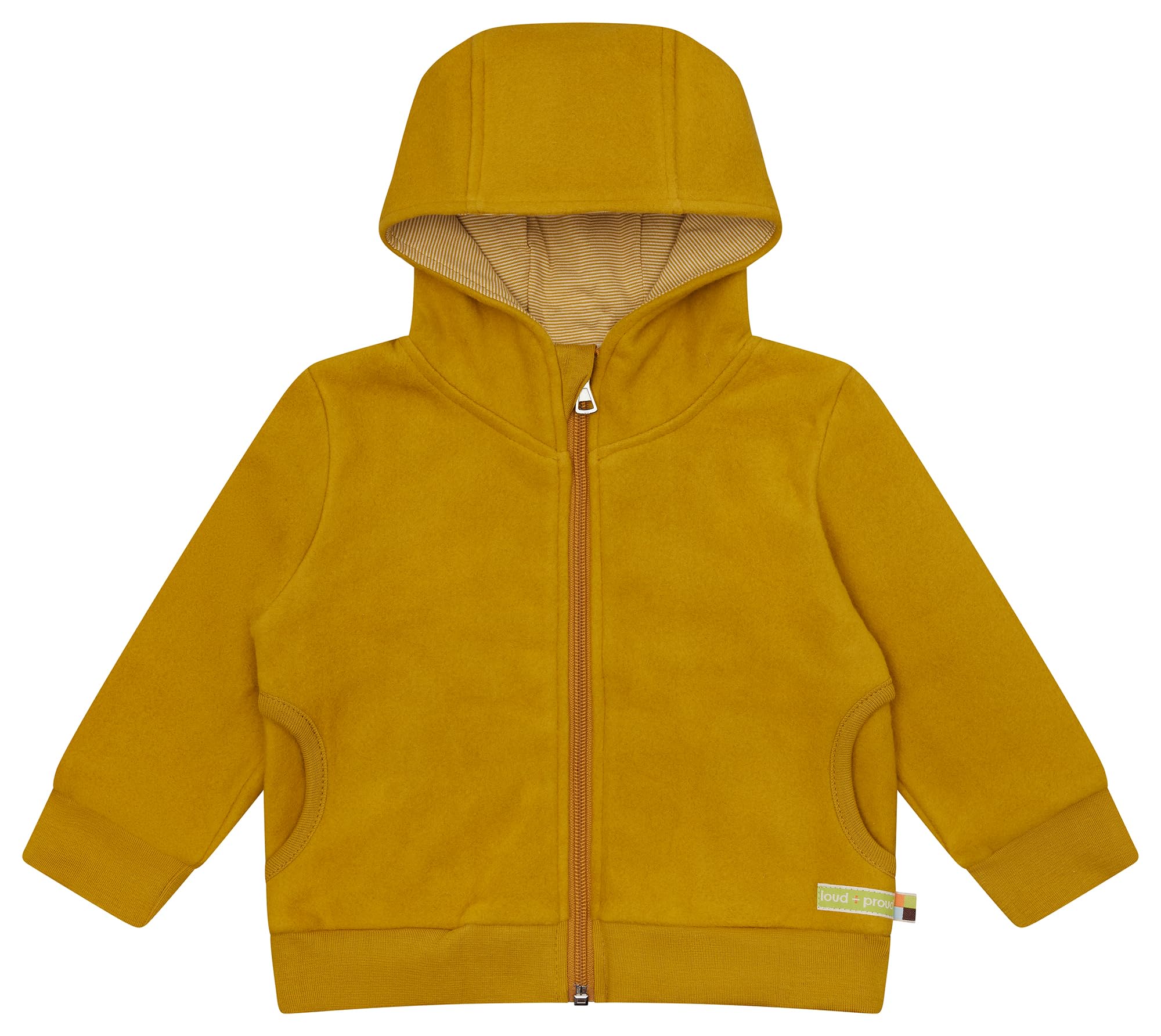 loud + proud Unisex Kinder Baumwoll-Fleece, GOTS Zertifiziert Fleecejacke