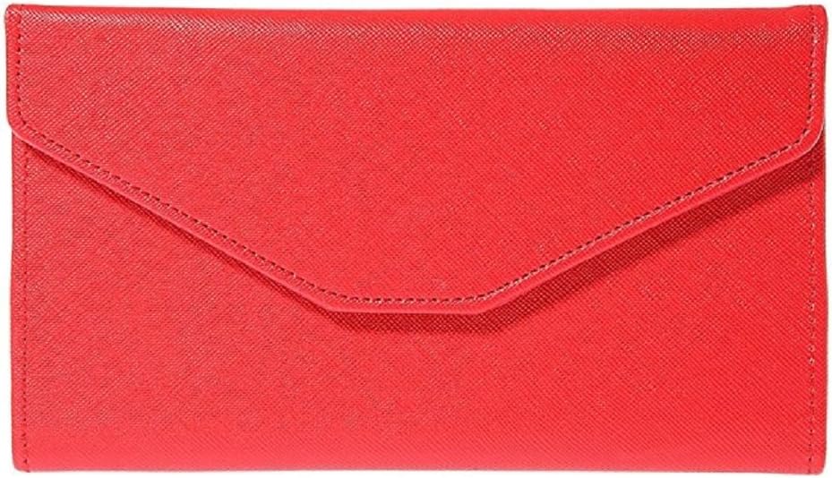 Womens Envelope Clutch Wallet - Red