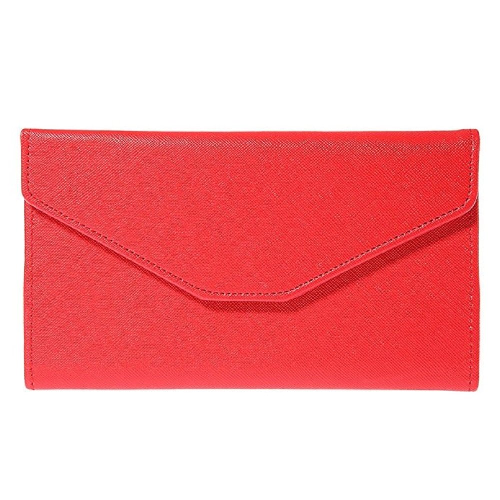 Womens Envelope Clutch Wallet - Red