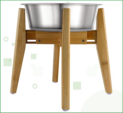 Miniatura 7 de Soporte alto para cuenco de perro para razas grandes, (16 pulgadas de alto), soporte ajustable extra grande de hasta 11 pulgadas, solo soporte de