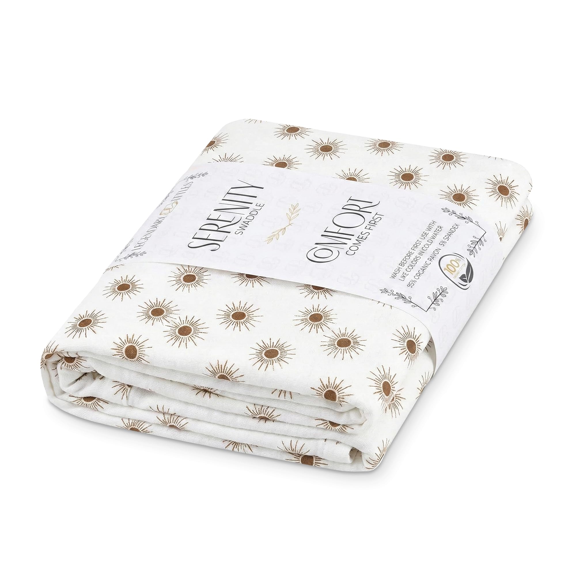 LEGENDARY LITTLES Luxury Baby Swaddle – Organic Rayon, Ultra Soft & Breathable | 48" x 48" Large Premium Blanket for Newborns, Infants & Toddlers |