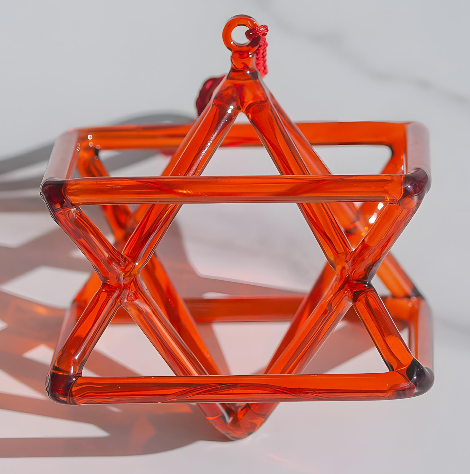 SBCGFY Orange Quartz Crystal Singing Pyramid Mokaba Merkaba, Perfect Chakra Healing Musical Instrument, For Healing Meditation/Yoga/Pyramid Healing and so on,10 inch