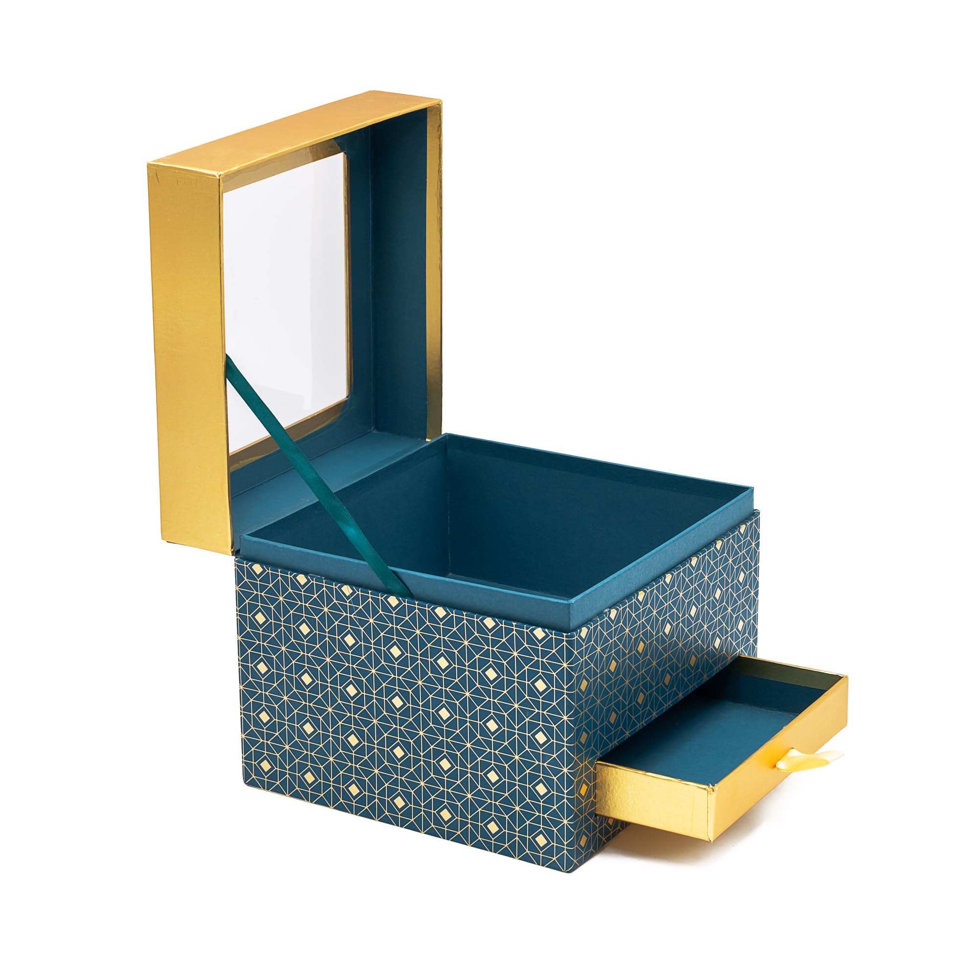 Flower Box Small Round Flower Display Box 19x19x16.5Cm Black