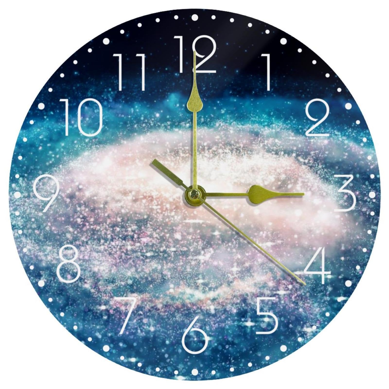 Horloge murale ronde ciel fantastique de 25 cm pour deco de maison