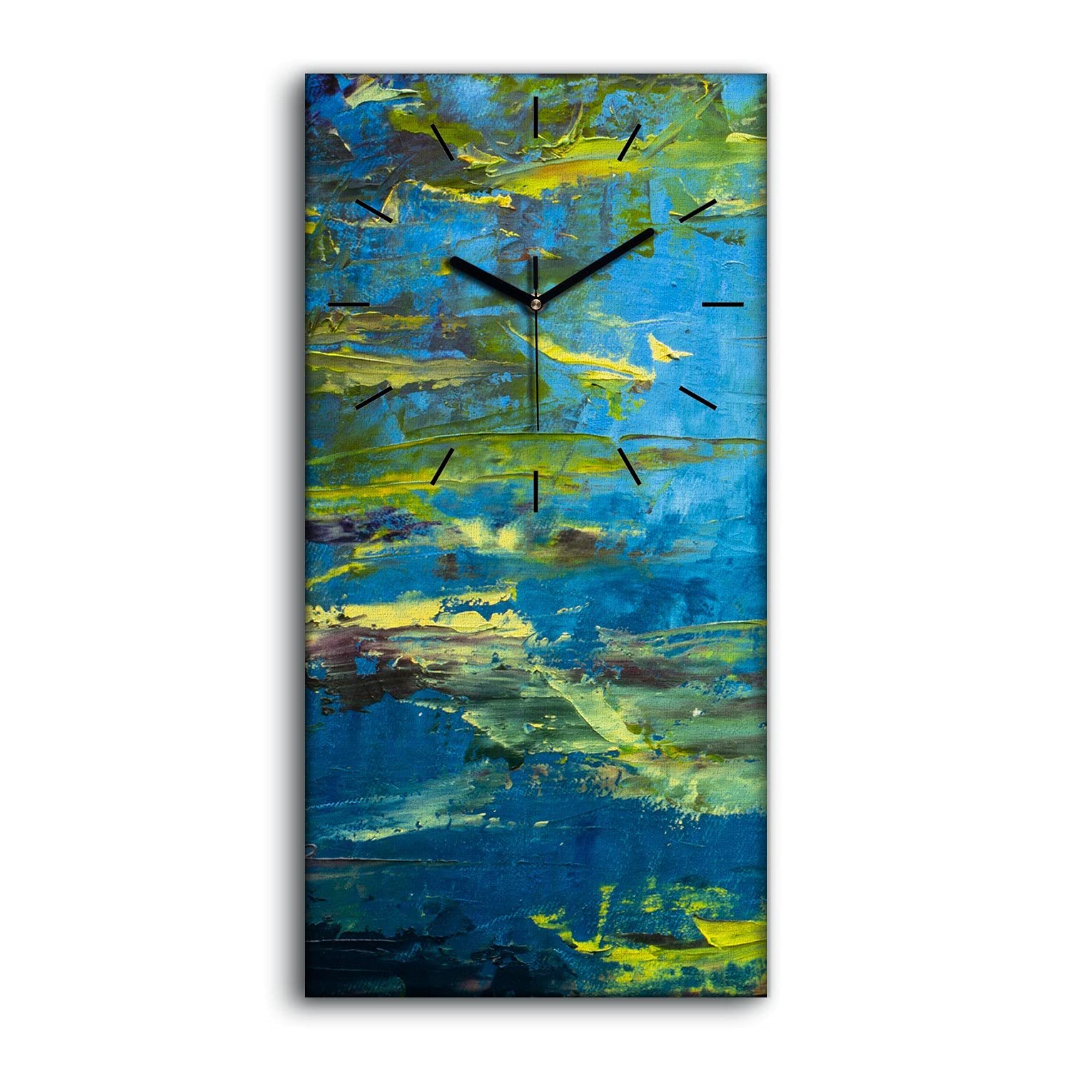 Horloge sur Toile Salon et Chambre Ambiance Zen avec Tableau Abstrait 30x60cm