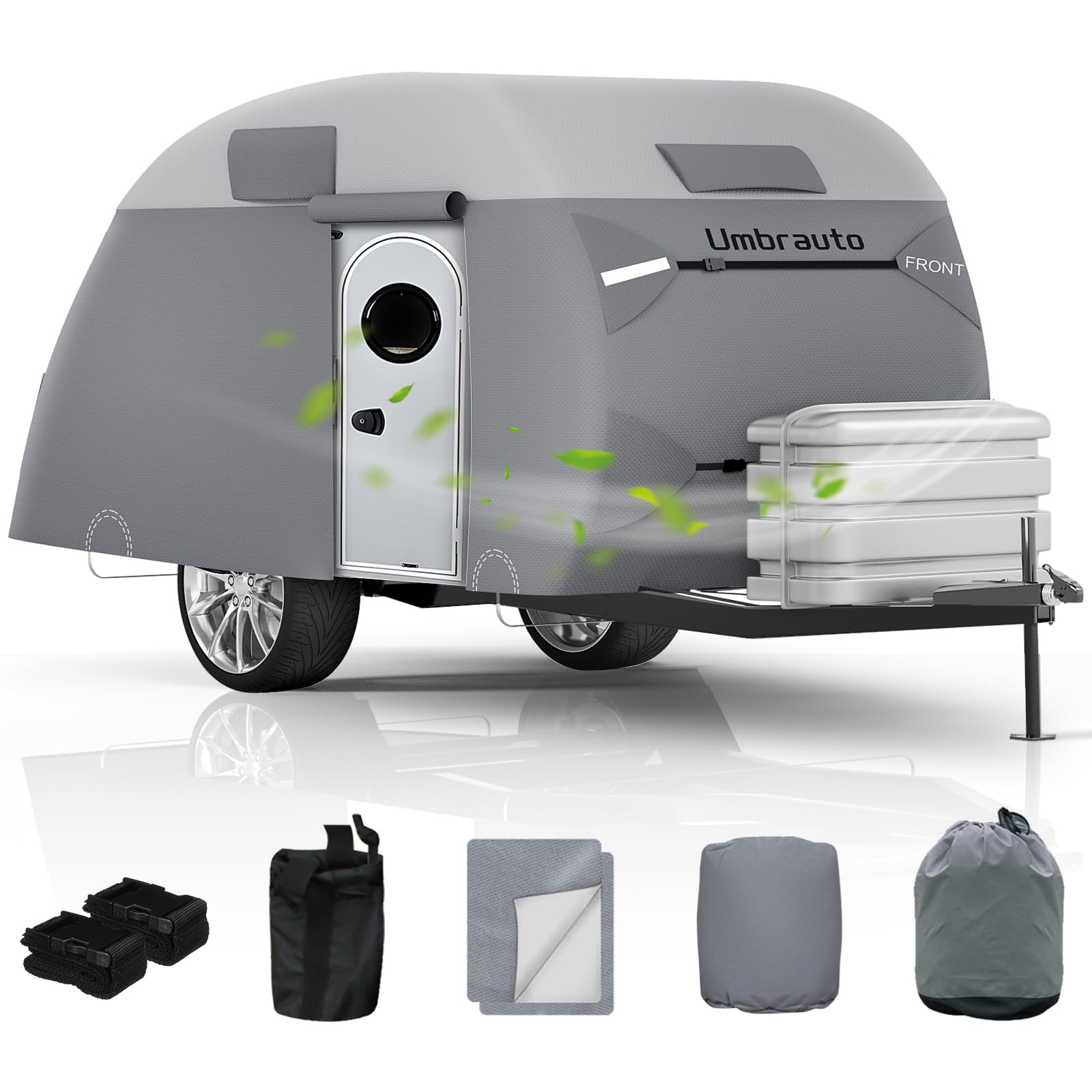 Teardrop Trailer Cover Fits 8'-10' RV, Camper Cover for R-Pod Trailers
