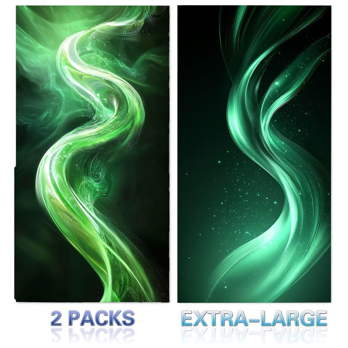 Telo Mare Microfibra Grande - 90 x 200 cm Telo Mare 2 Pezzi, Antisabbia, Asciugatura Rapida, Ultra Assorbente, Estate Spiaggia Asciugamani Bagno Asciugamano Microfibra, Donna Regali (verde) m-663
