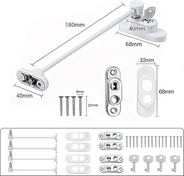 4PCS Window Locks for UPVC Windows, Window Safety Protect, Easy to Install