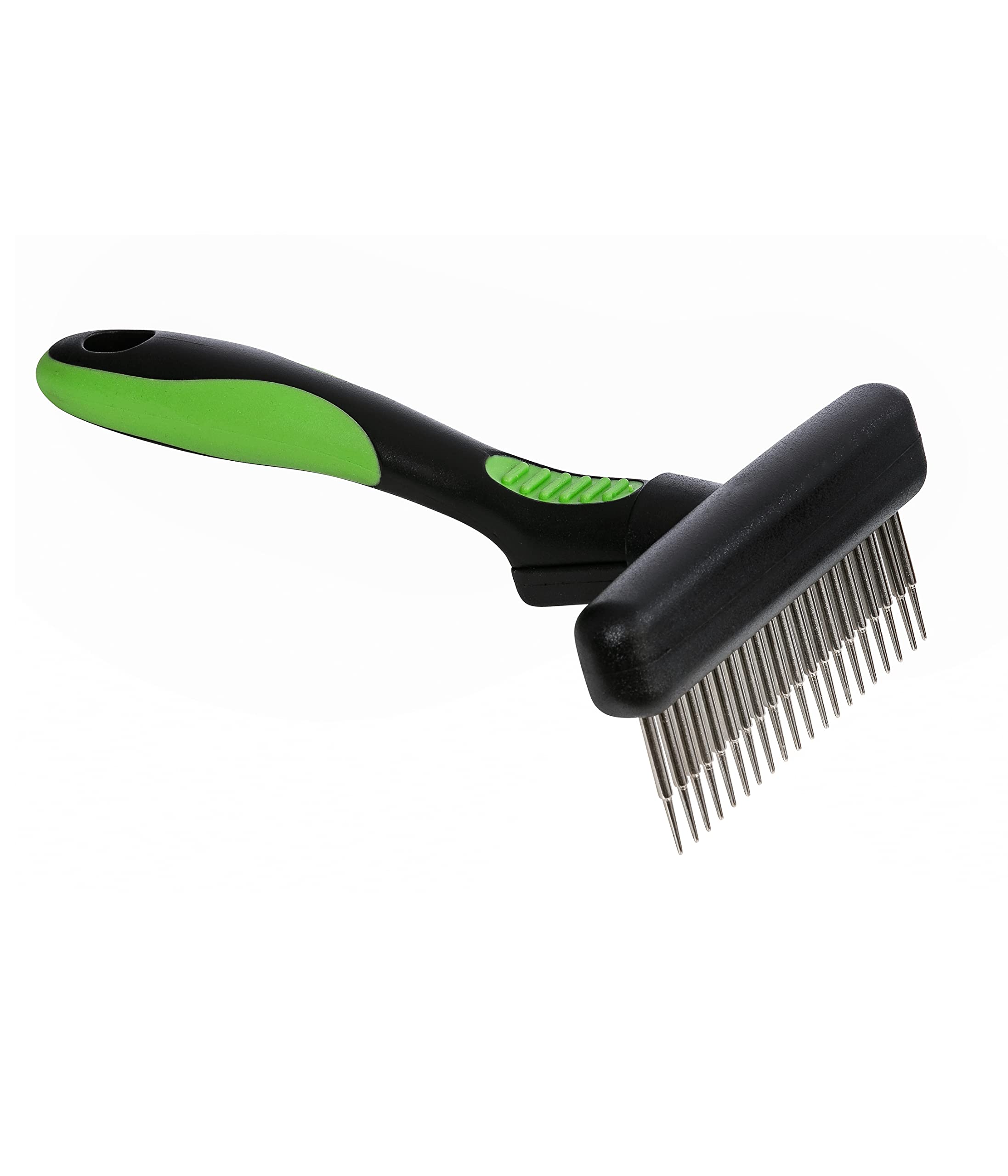 Dehner Dog and Cat Grooming Flexible Curry Comb, Approx. 29.7 cm, with Ergonomic Non-Slip Handle, Plastic