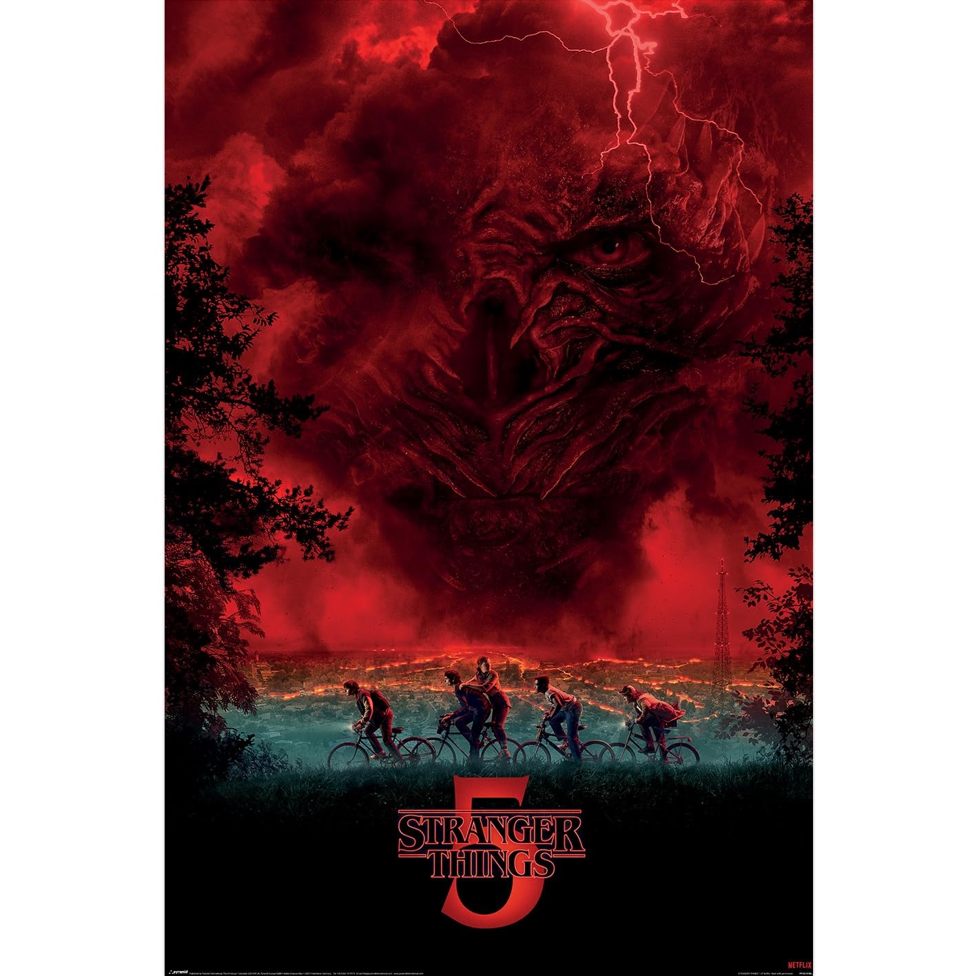Stranger Things 5 Maxi Poster, Vecna, Officially Licensed, 91.5 x 61cm, Hawkins