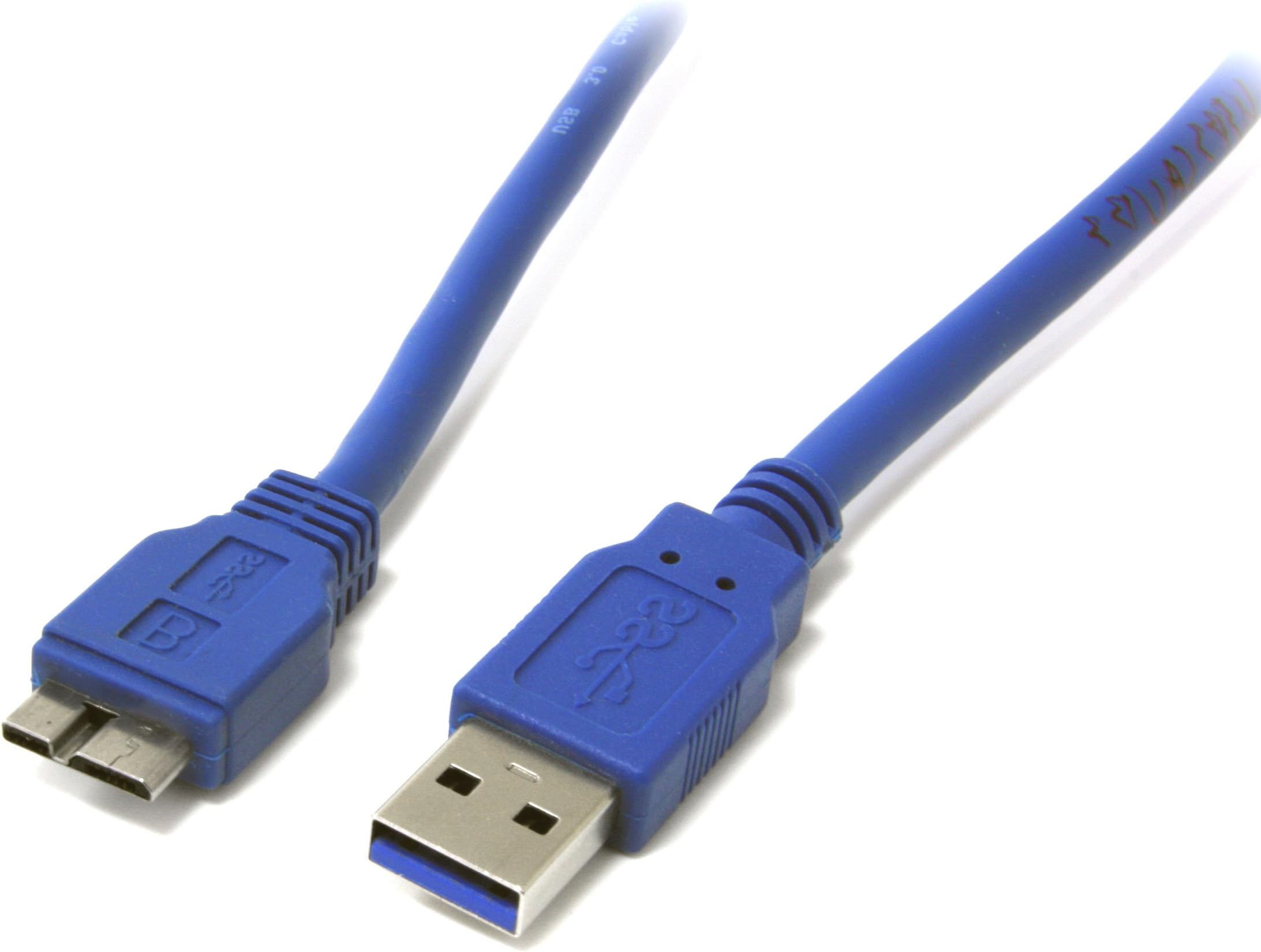 StarTech.com 3 ft. (0.9 m) USB 3.0 to Micro B Cable - SuperSpeed USB 3.0 5Gbps - Shielded USB A to USB Micro B - Blue - USB 3.0 Cable (USB3SAUB3)